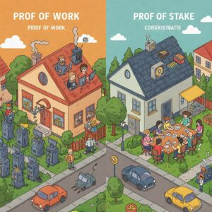 Read more about the article What is the difference between Proof of Work vs. Proof of Stake?
